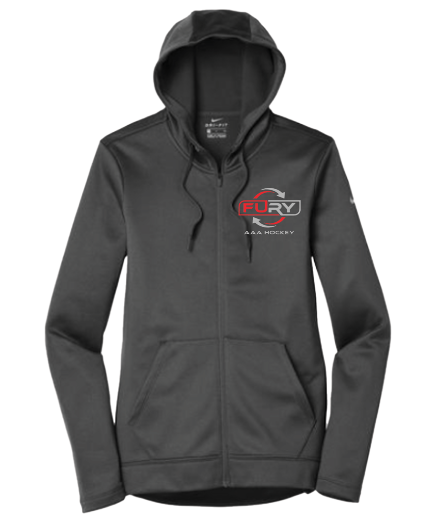 Nike Womens Therma-FIT Full Zip Fleece Hoodie - Image 2